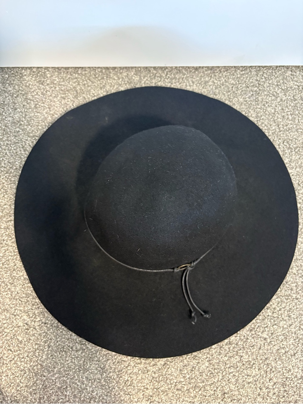 C.C Wide Brim Wool Black Floppy Hat - Picture 3 of 9